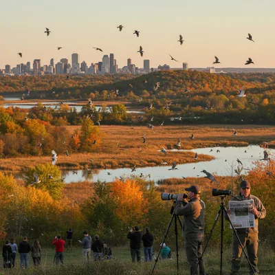 Diverse bird species spotted in Hamilton, showcasing the richness of local wildlife documented by citizen scientists.