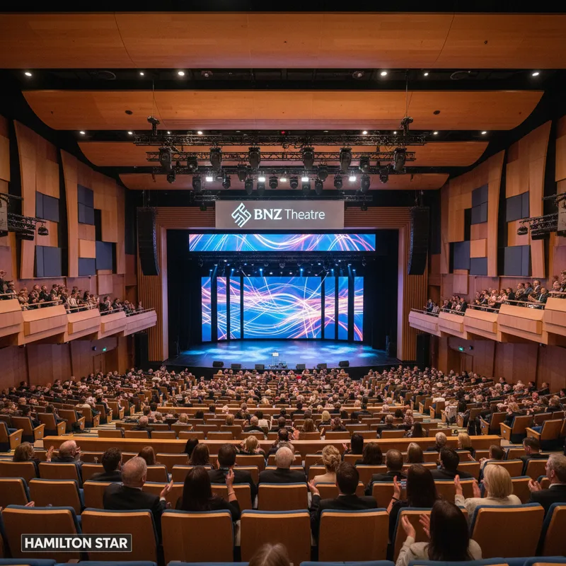 A new 1,300-seat performing arts venue opens in Hamilton featuring advanced technological capabilities.